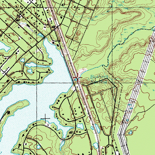 Topographic Map of Boiling Spring Lake, NC