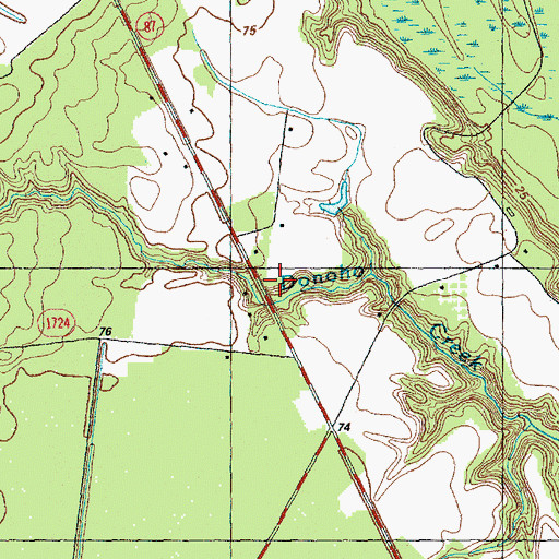 Topographic Map of Gilliam Lake Dam, NC