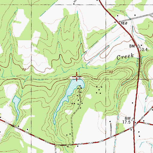 Topographic Map of Camp Newkirk Pond Dam, NC