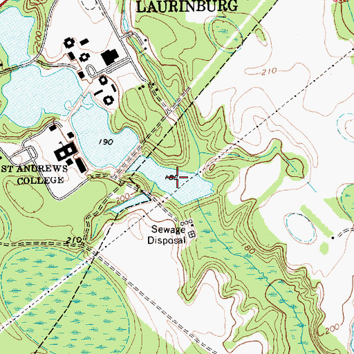 Topographic Map of Saint Andrews College Lake, NC