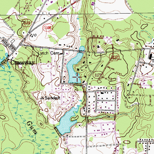 Topographic Map of Fairs Lake, NC