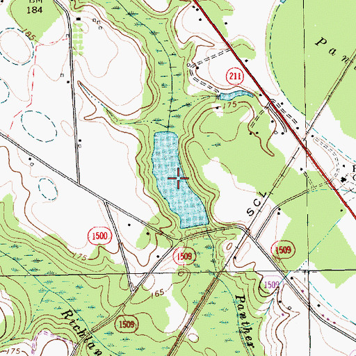 Topographic Map of Buie Pond Small, NC