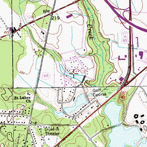 Topographic Map of Jones Pond, NC
