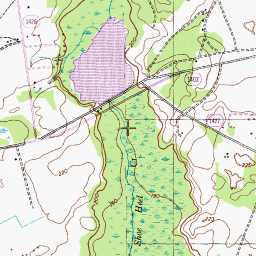 Topographic Map of Lees Mill Pond Dam, NC
