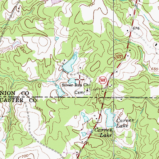 Topographic Map of Cheek Lake, NC