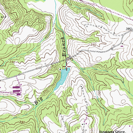 Topographic Map of Crawford Lake Dam, NC