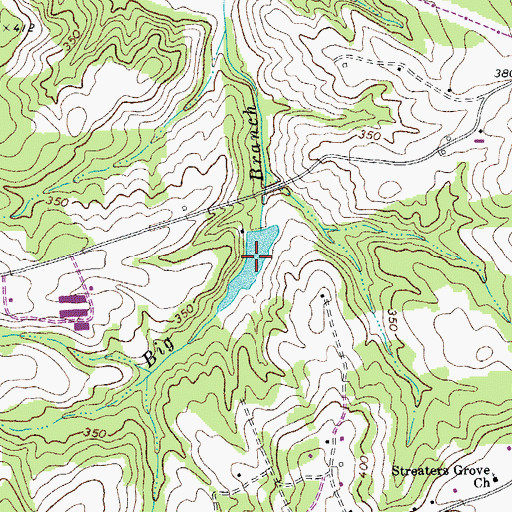 Topographic Map of Crawford Lake, NC