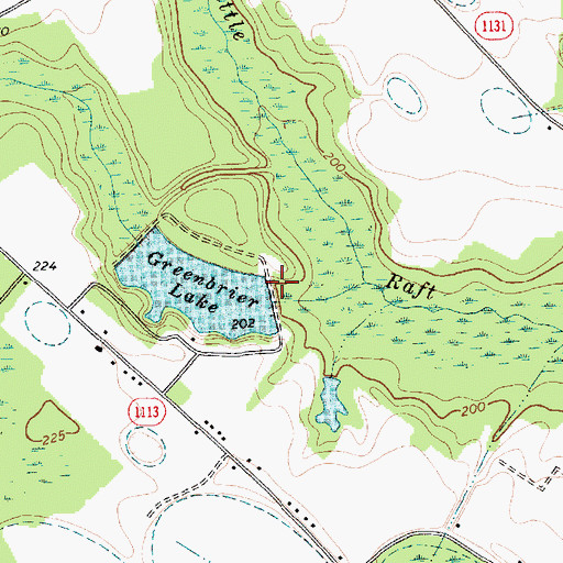 Topographic Map of McNeil Pond Dam, NC