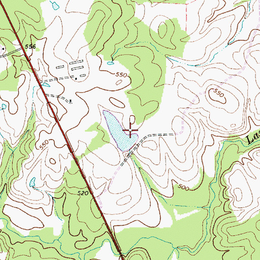 Topographic Map of Collins Lake Dam, NC