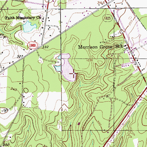 Topographic Map of Battley Pond Dam, NC