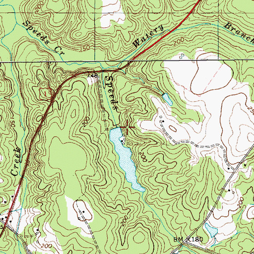 Topographic Map of Wall Pond Dam, NC