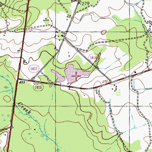 Topographic Map of Newtons Pond Dam, NC