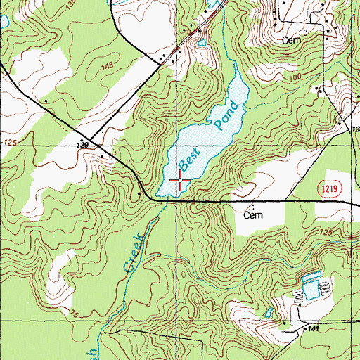 Topographic Map of Best Pond Dam, NC