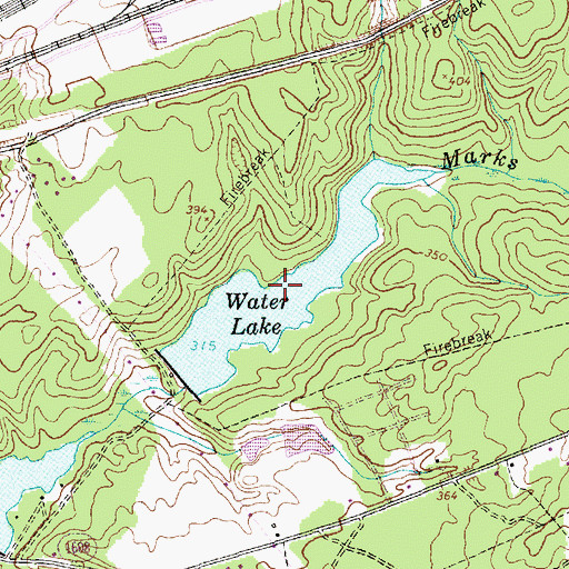 Topographic Map of Hamlet City Lake Upper, NC