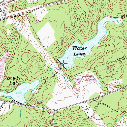 Topographic Map of Hamlet City Lake Upper Dam, NC