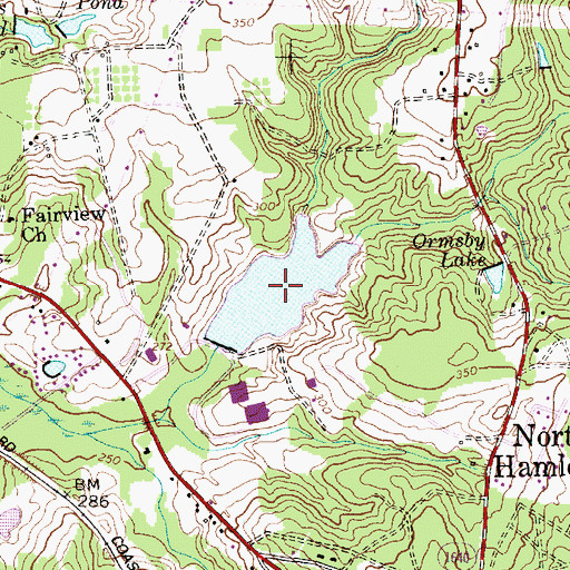 Topographic Map of Richmond Technical Institute Lake, NC
