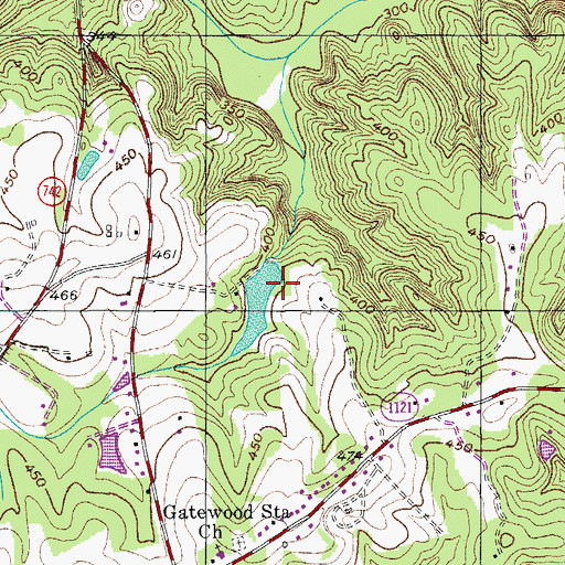 Topographic Map of Nelson Lake Dam, NC