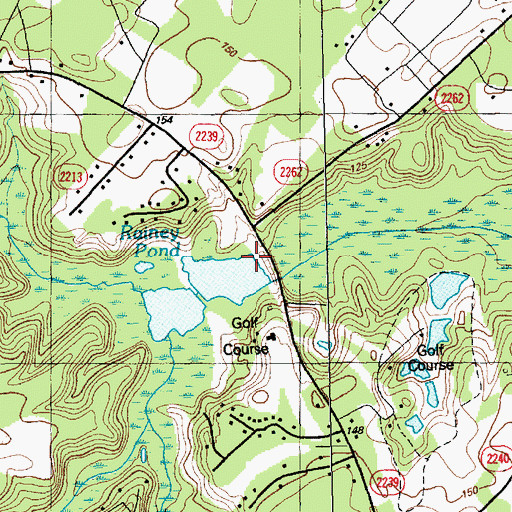 Topographic Map of Cypress Lake Dam, NC