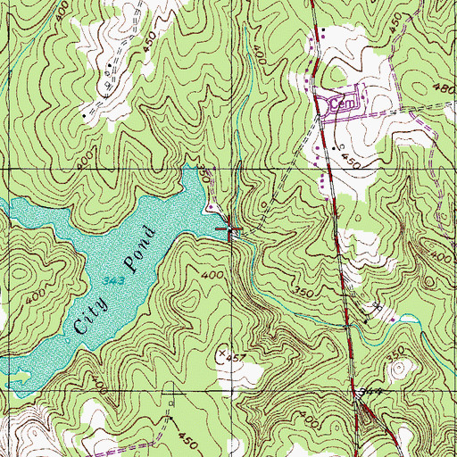 Topographic Map of City Pond Dam, NC