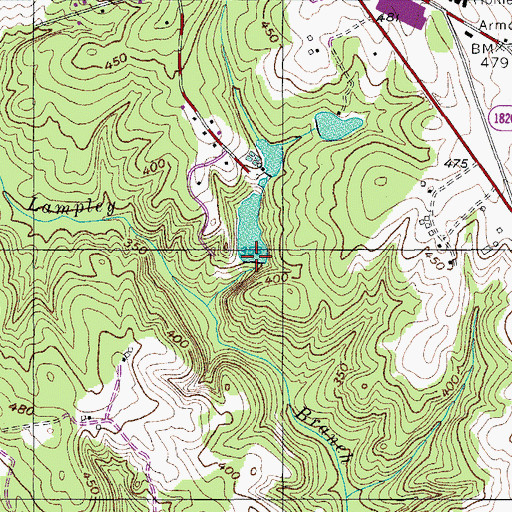 Topographic Map of Moore Lake Dam, NC