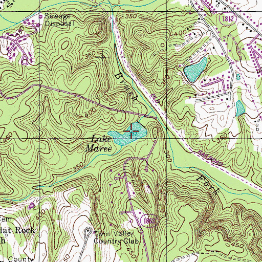 Topographic Map of Lake Maree, NC