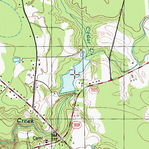 Topographic Map of Dudley Pond, NC