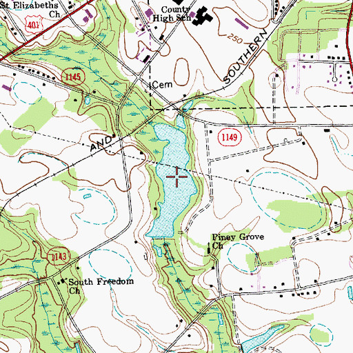 Topographic Map of Williamson Pond, NC