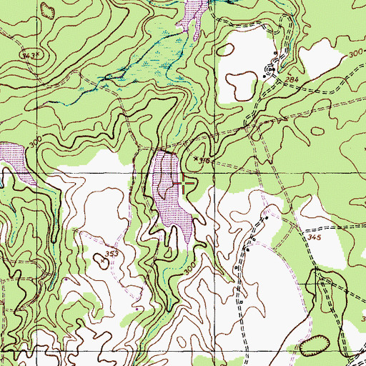 Topographic Map of Dixie Pond Dam, NC