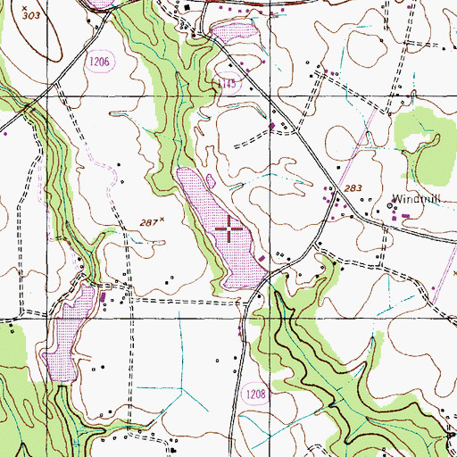 Topographic Map of Wrights Pond, NC