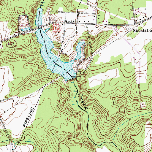 Topographic Map of Kings Pond Dam, NC