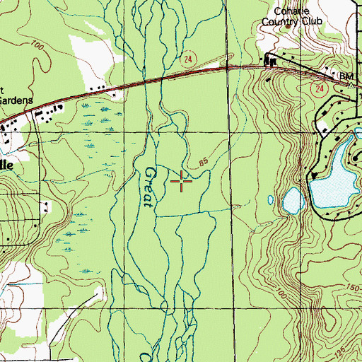 Topographic Map of Fox Lake, NC