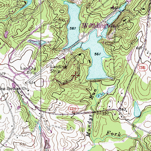 Topographic Map of Efirds Lake, NC
