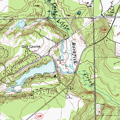 Topographic Map of Irongate Golf Course Lake Dam, NC