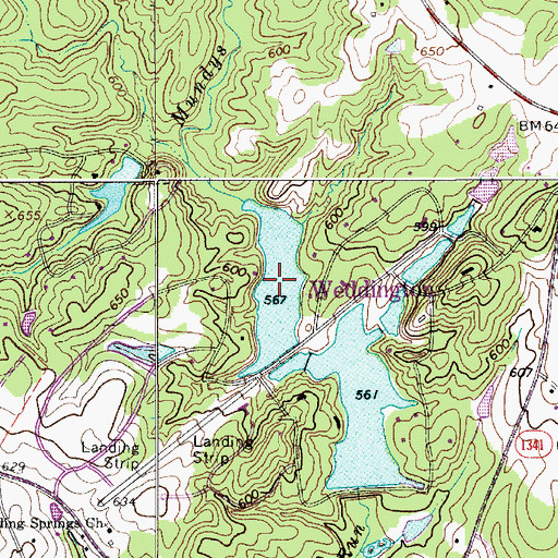 Topographic Map of Aero Plantation Lake Number One, NC