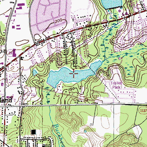 Topographic Map of Cumberland Pond, NC
