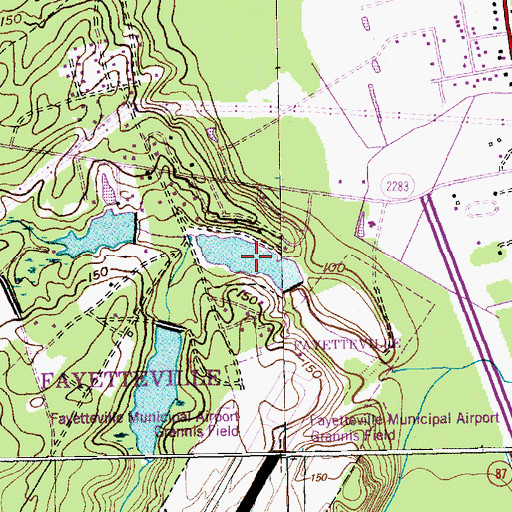 Topographic Map of Watson Lake, NC