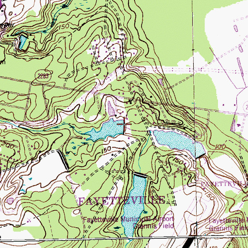 Topographic Map of Warren Lake Dam, NC