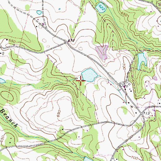 Topographic Map of Reid Lake, NC