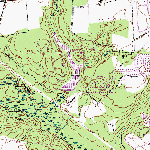 Topographic Map of J C Keith Lake, NC