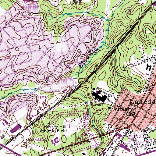 Topographic Map of Lake Walter Dam, NC