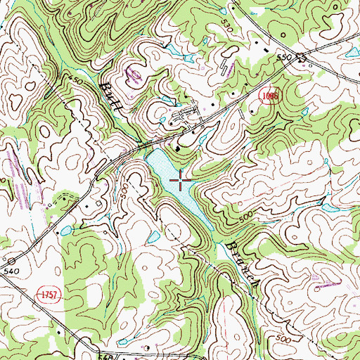 Topographic Map of Brewer Lake, NC