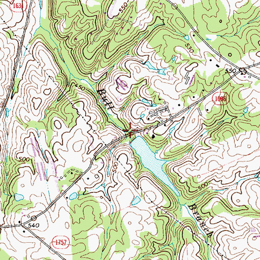 Topographic Map of Brewer Lake Dam, NC