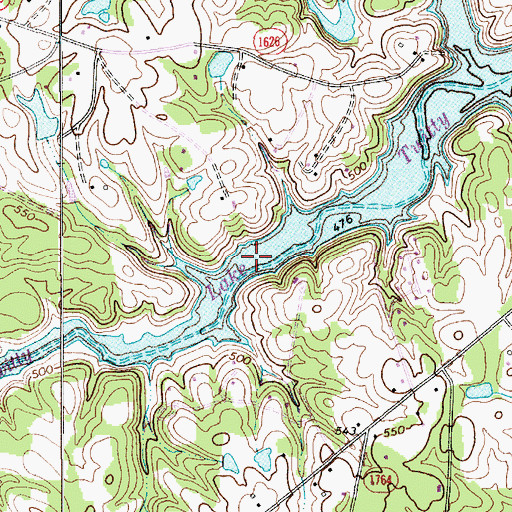 Topographic Map of Lake Twitty, NC