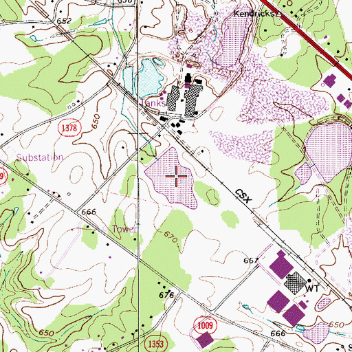 Topographic Map of Charlotte Plastics Lake, NC