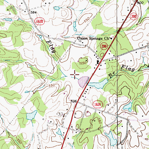 Topographic Map of Baucom Lake Dam, NC