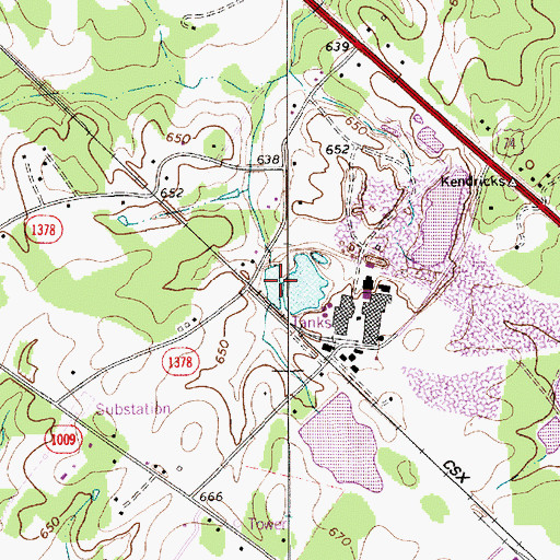 Topographic Map of Charlotte Plastics Lake Number Two, NC