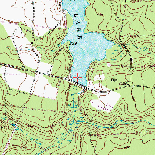 Topographic Map of NC Noname Thirty-Four Dam, NC