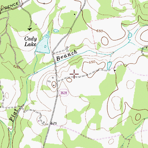 Topographic Map of Elrod Pond Dam, NC