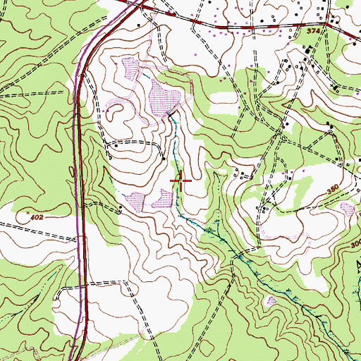 Topographic Map of Holly Hills Pond Dam, NC