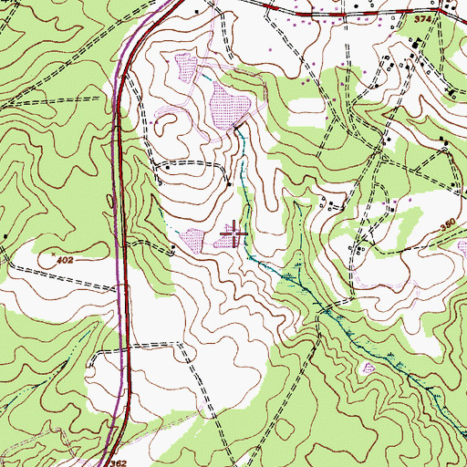 Topographic Map of Holly Hills Pond, NC